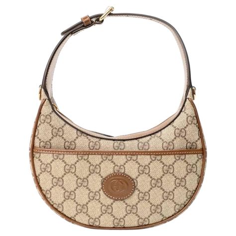 gucci borsa mezza luna|Borsa A Mano Gucci Mezzaluna GG Supreme Marrone .